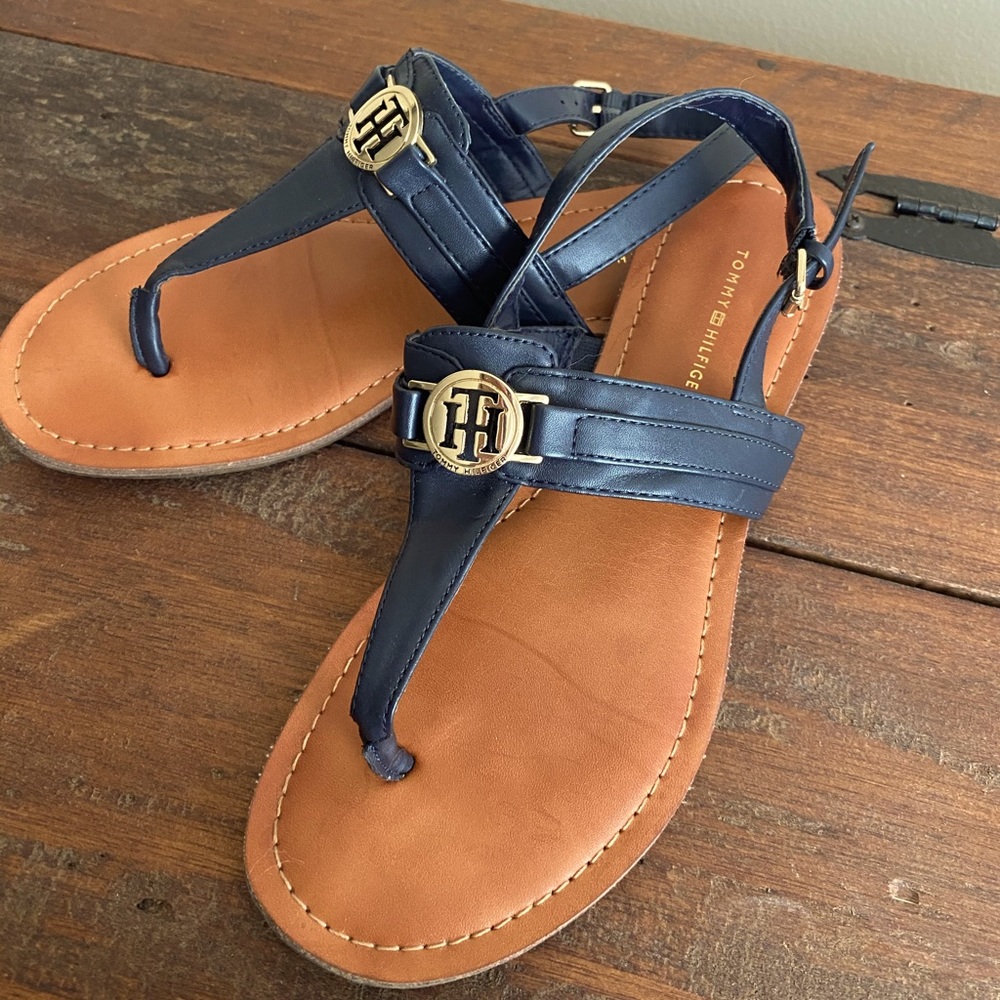 Tommy Hilfiger navy sandals size 8
